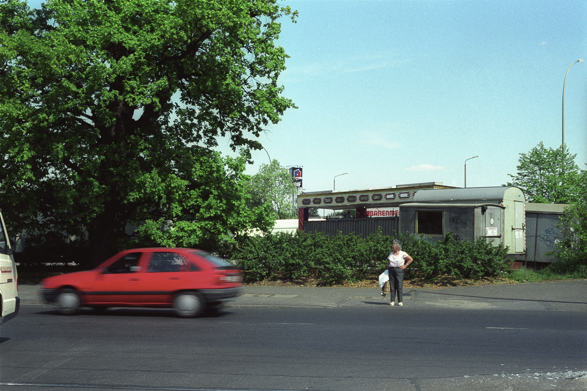 5 Versions of a Woman Being Interrupted from Crossing a Street