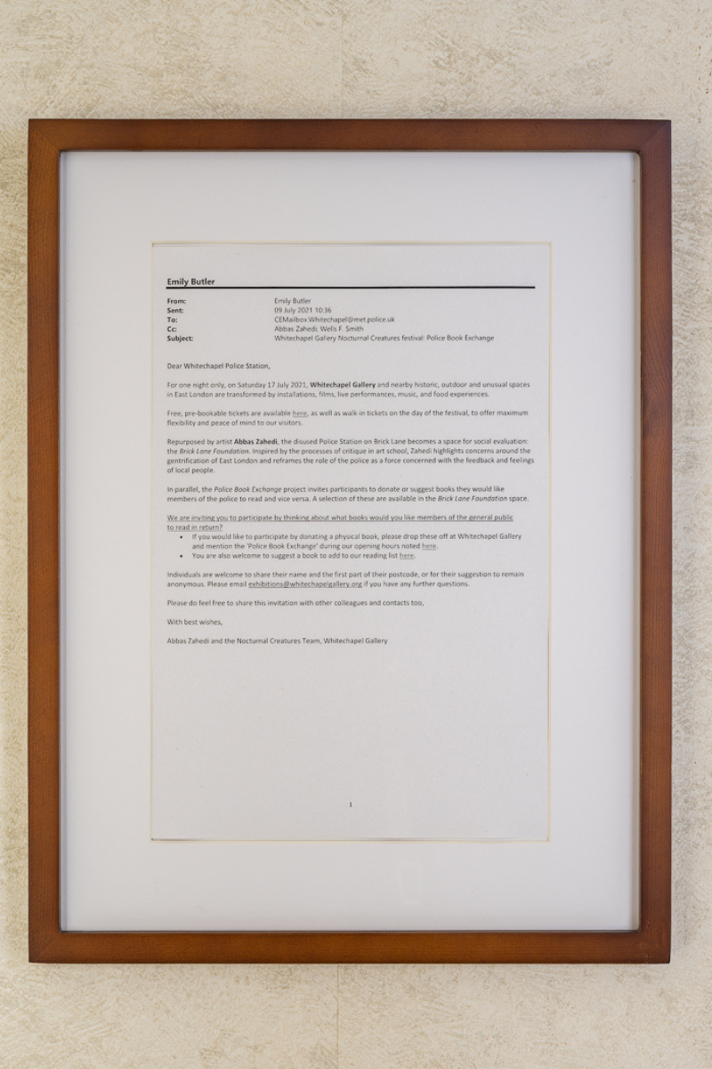 Police Book Exchange, letter from Whitechapel